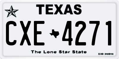 TX license plate CXE4271