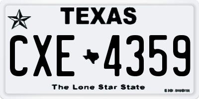 TX license plate CXE4359