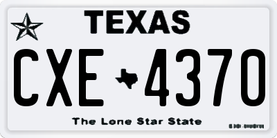 TX license plate CXE4370