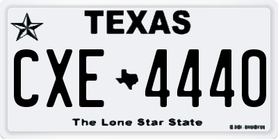 TX license plate CXE4440