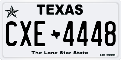 TX license plate CXE4448
