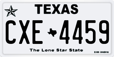 TX license plate CXE4459