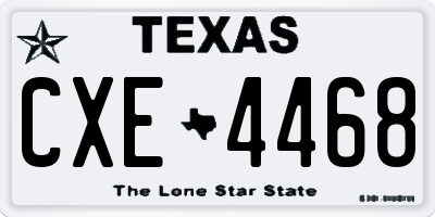 TX license plate CXE4468