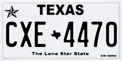 TX license plate CXE4470