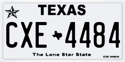 TX license plate CXE4484