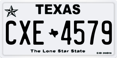 TX license plate CXE4579