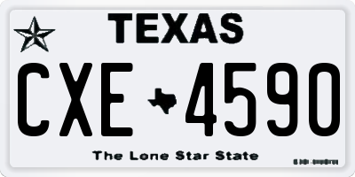 TX license plate CXE4590