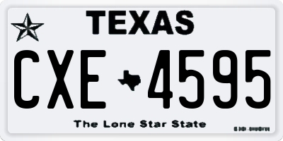 TX license plate CXE4595