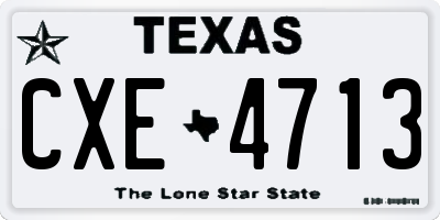 TX license plate CXE4713