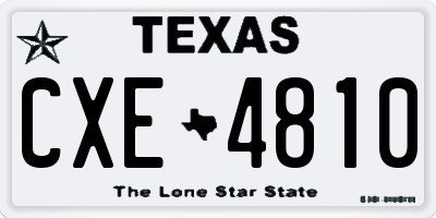 TX license plate CXE4810
