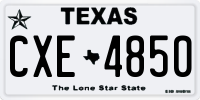 TX license plate CXE4850