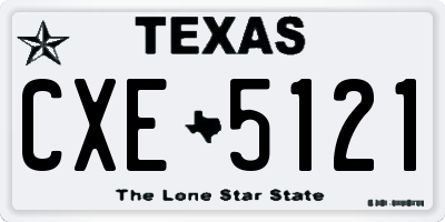 TX license plate CXE5121
