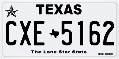 TX license plate CXE5162