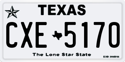 TX license plate CXE5170