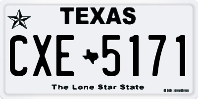 TX license plate CXE5171