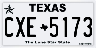 TX license plate CXE5173
