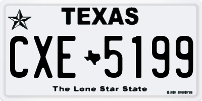 TX license plate CXE5199