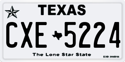 TX license plate CXE5224