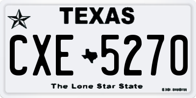 TX license plate CXE5270