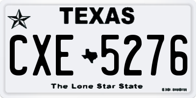 TX license plate CXE5276