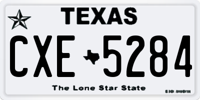 TX license plate CXE5284