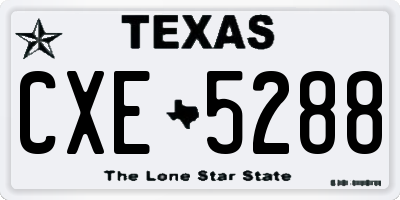 TX license plate CXE5288