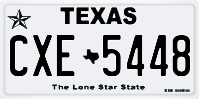 TX license plate CXE5448