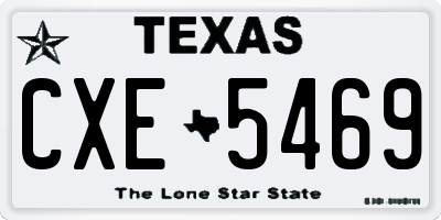 TX license plate CXE5469