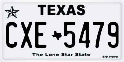 TX license plate CXE5479