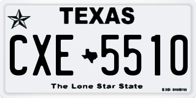TX license plate CXE5510