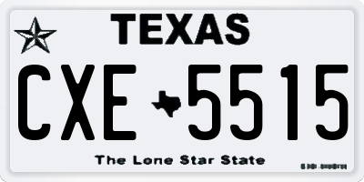 TX license plate CXE5515