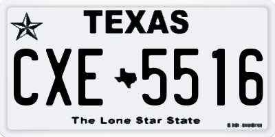 TX license plate CXE5516