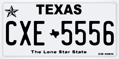 TX license plate CXE5556
