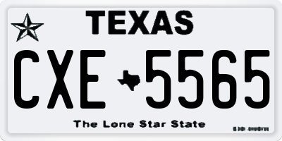 TX license plate CXE5565