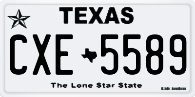 TX license plate CXE5589