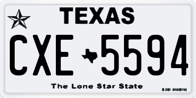 TX license plate CXE5594