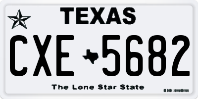 TX license plate CXE5682