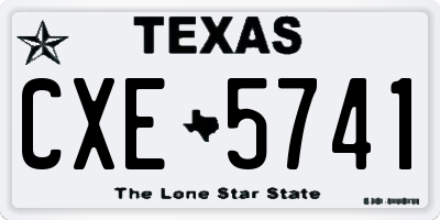 TX license plate CXE5741