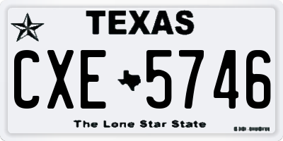 TX license plate CXE5746