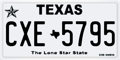 TX license plate CXE5795