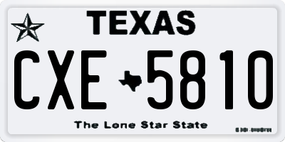 TX license plate CXE5810