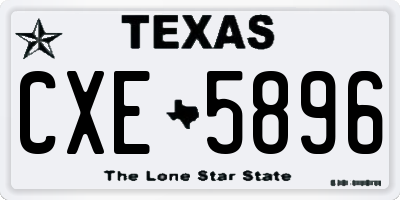 TX license plate CXE5896