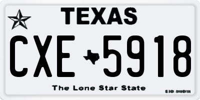 TX license plate CXE5918