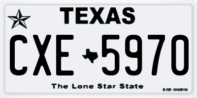 TX license plate CXE5970