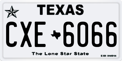 TX license plate CXE6066