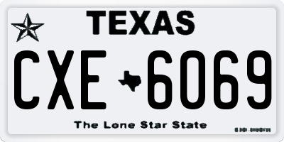 TX license plate CXE6069