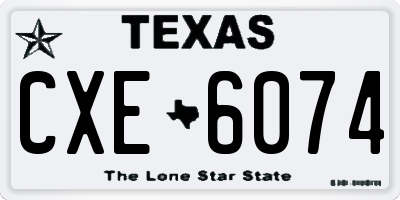 TX license plate CXE6074