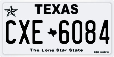 TX license plate CXE6084