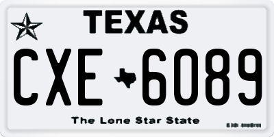 TX license plate CXE6089