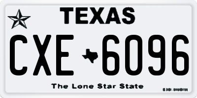 TX license plate CXE6096